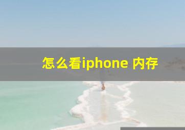 怎么看iphone 内存